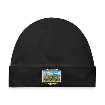 Vereinigte Staaten Billings Vintage Reisemarke - Baby Premium Organic Mütze - Schwarz - Vorne