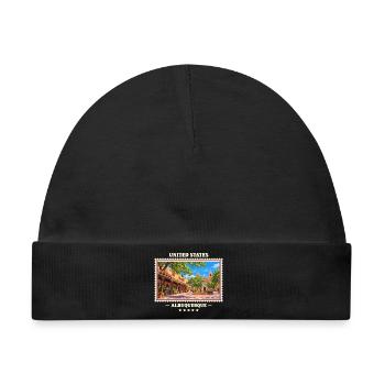 Vereinigte Staaten Albuquerque Vintage Reisemarke - Baby Premium Organic Mütze - Schwarz - Vorne