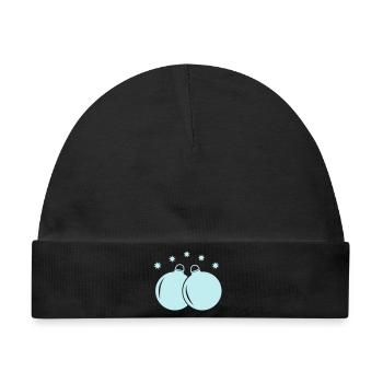 Pastellkugeln Weihnachtsornament - Baby Premium Organic Mütze - Schwarz - Vorne