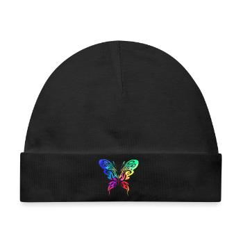 Bunter Sommervogel - Baby Premium Organic Mütze - Schwarz - Vorne