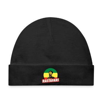 Haile Selassie - Emperor of Ethiopia - Rastafari - Baby Premium Organic Mütze - Schwarz - Vorne