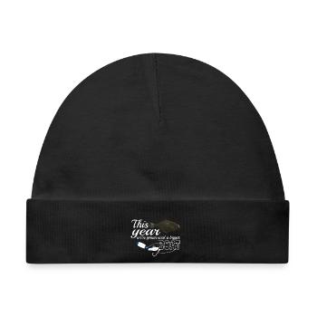 Heilbutt Angler in Norwegen / Island bigger boat - Baby Premium Organic Mütze - Schwarz - Vorne