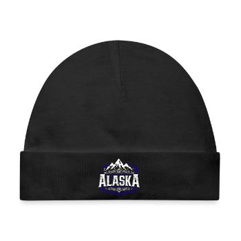 Alaska | Alaska Typografie - Baby Premium Organic Mütze - Schwarz - Vorne