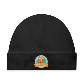 Schulkind - schlauer Fuchs - Schulbeginn - Baby Premium Organic Mütze - Schwarz - Vorne
