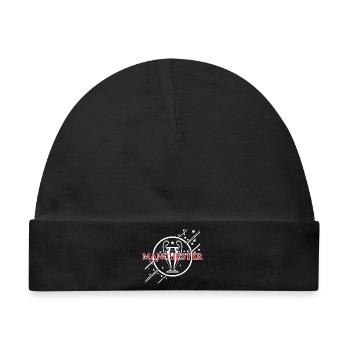 Manchester Weißer | Casual England Geschenk - Baby Premium Organic Mütze - Schwarz - Vorne