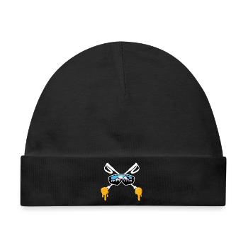 Ski- und Savoyer Fondue Mountain Skier Geschenk - Baby Premium Organic Mütze - Schwarz - Vorne