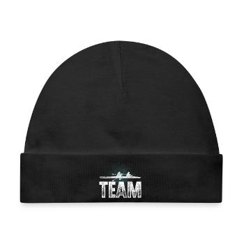 Rudern Ruderer Ruderboot Team - Baby Premium Organic Mütze - Schwarz - Vorne