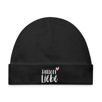 Ballett Liebe Ballerina Balletttänzerin Geschenk - Baby Premium Organic Mütze - Schwarz - Vorne