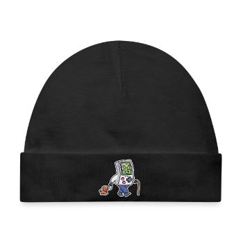 Retrogaming Lustige Videospiele Tragbarer Humor Gamer - Baby Premium Organic Mütze - Schwarz - Vorne