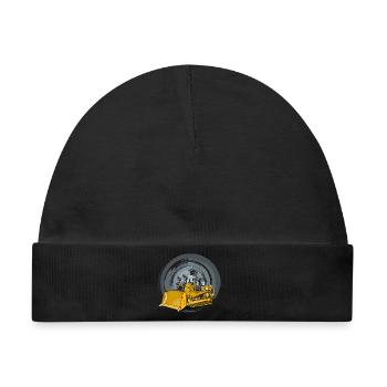 Bulldozer, Planierraupe, Kettenräumer - Baby Premium Organic Mütze - Schwarz - Vorne