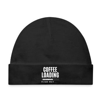 Kaffee wird geladen Bitte warten - Baby Premium Organic Mütze - Schwarz - Vorne