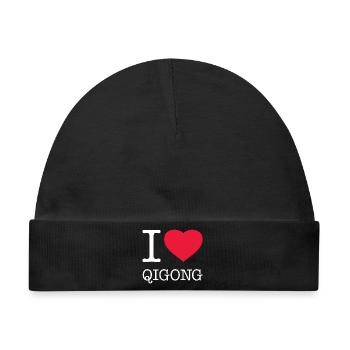 I LOVE QIGONG - Baby Premium Organic Mütze - Schwarz - Vorne