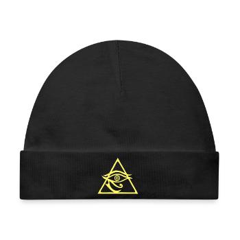 Die Pyramide des Gottes Horus - Baby Premium Organic Mütze - Schwarz - Vorne