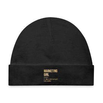 Marketing Marketing Marketing - Baby Premium Organic Mütze - Schwarz - Vorne