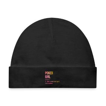 Poker Poker Poker - Baby Premium Organic Mütze - Schwarz - Vorne