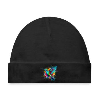 Kolibri - Baby Premium Organic Mütze - Schwarz - Vorne