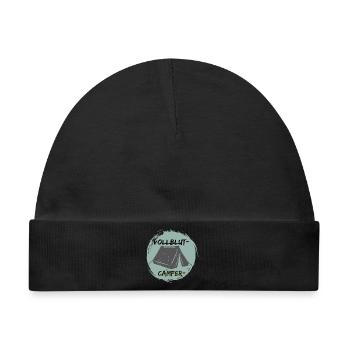 Vollblutcamper - Baby Premium Organic Mütze - Schwarz - Vorne