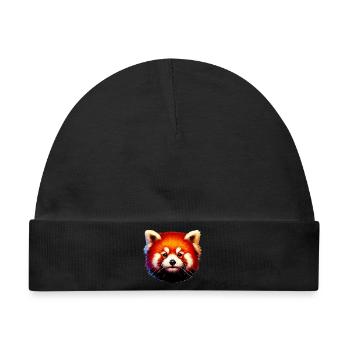 Kleiner Panda - Baby Premium Organic Mütze - Schwarz - Vorne