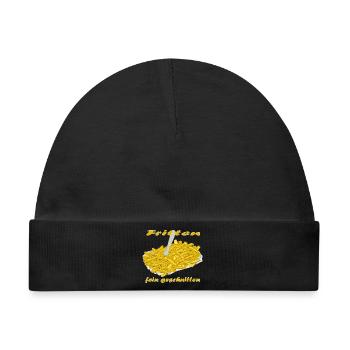 Pommes Frittes - Baby Premium Organic Mütze - Schwarz - Vorne