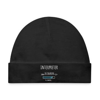 Interpreter in Ausbildung Geschenk Dolmetscher - Baby Premium Organic Mütze - Schwarz - Vorne
