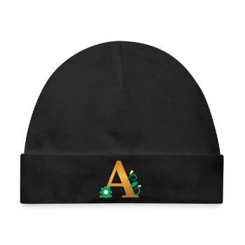 A - Baby Premium Organic Mütze - Schwarz - Vorne