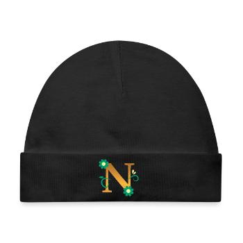 N - Baby Premium Organic Mütze - Schwarz - Vorne