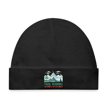 Trailrunning - Baby Premium Organic Mütze - Schwarz - Vorne