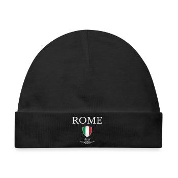 Ich liebe Rom, Rom Italien - Baby Premium Organic Mütze - Schwarz - Vorne