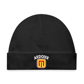 Audoise 11 Logo - Baby Premium Organic Mütze - Schwarz - Vorne