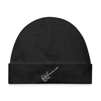 Typografische Gitarre mit Punkrock und Metal - Baby Premium Organic Mütze - Schwarz - Vorne