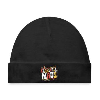 Karnevalsmaus Karneval Köln Kölner Karnevals Maus - Baby Premium Organic Mütze - Schwarz - Vorne
