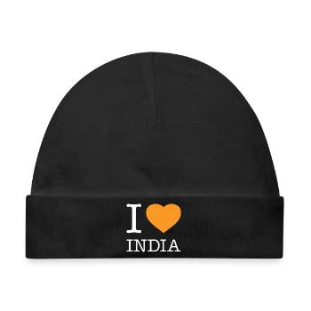 I love India Indien - Baby Premium Organic Mütze - Schwarz - Vorne
