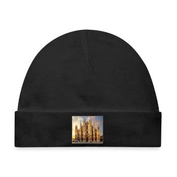 Mailand, Milano, Dom - Baby Premium Organic Mütze - Schwarz - Vorne