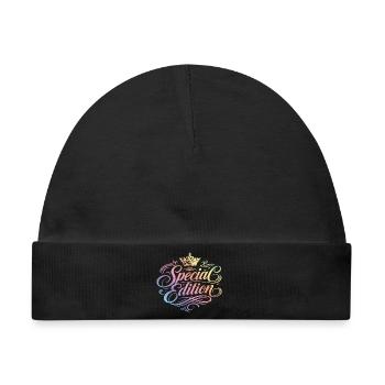 Special Edition Bunt - Baby Premium Organic Mütze - Schwarz - Vorne