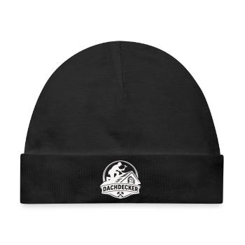 Dachdecker Handwerk Logo Motiv - Baby Premium Organic Mütze - Schwarz - Vorne