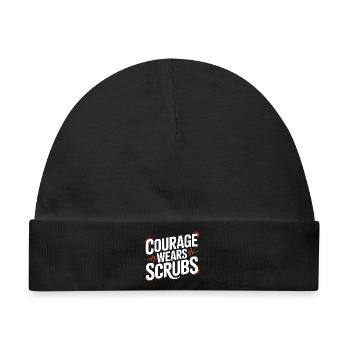 ER Nurse Courage Wears Scrubs Medical Worker - Baby Premium Organic Mütze - Schwarz - Vorne