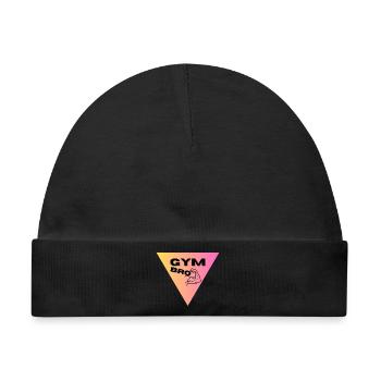  Muskel-Logo Triangel - Baby Premium Organic Mütze - Schwarz - Vorne