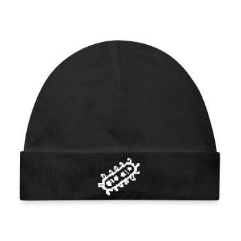 Bakterie Stäbchen Pixel Keim - Baby Premium Organic Mütze - Schwarz - Vorne