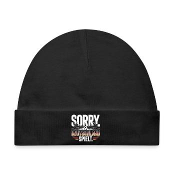 Sorry Deutschland Spielt Fußball Fan - Baby Premium Organic Mütze - Schwarz - Vorne