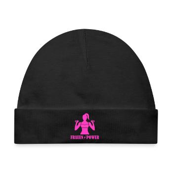 Frauenpower Krafttraining - Baby Premium Organic Mütze - Schwarz - Vorne