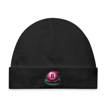 8-Ball Billard - Baby Premium Organic Mütze - Schwarz - Vorne