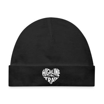 Highline Trail Bergpfad Logo - Baby Premium Organic Mütze - Schwarz - Vorne