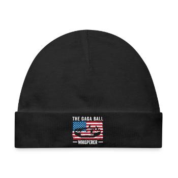 Gaga Ball Whisperer USA-Flagge - Baby Premium Organic Mütze - Schwarz - Vorne