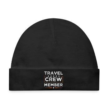 Travel Crew - Baby Premium Organic Mütze - Schwarz - Vorne