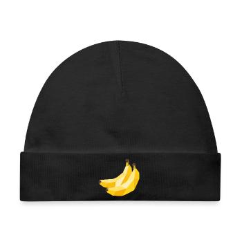 Geometrische Bananen – Modernes Obst Motiv - Baby Premium Organic Mütze - Schwarz - Vorne