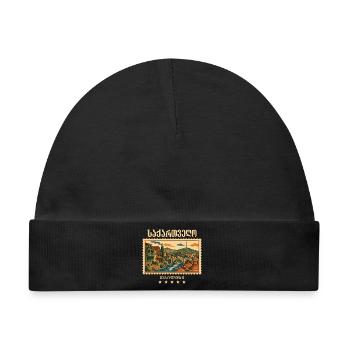 Georgien Tiflis Vintage Reisemarke - Baby Premium Organic Mütze - Schwarz - Vorne