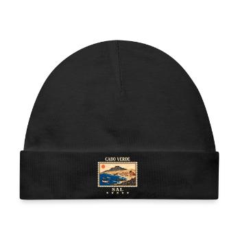 Kap Verde Sal Vintage Reisemarke - Baby Premium Organic Mütze - Schwarz - Vorne