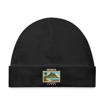 Mauritius Le Morne Vintage Reisemarke - Baby Premium Organic Mütze - Schwarz - Vorne