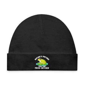 Frog Catcher Patcher Frog - Baby Premium Organic Mütze - Schwarz - Vorne