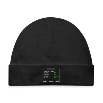 System Check Incident Report IT Humor Geschenk - Baby Premium Organic Mütze - Schwarz - Vorne